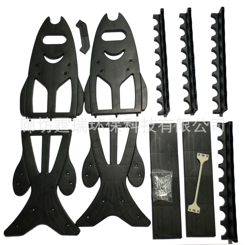 Stalak za štapove za ribolov u obliku ribe, plastična konstrukcija, KESAIKE, za izlaganje i pohranjivanje štapova