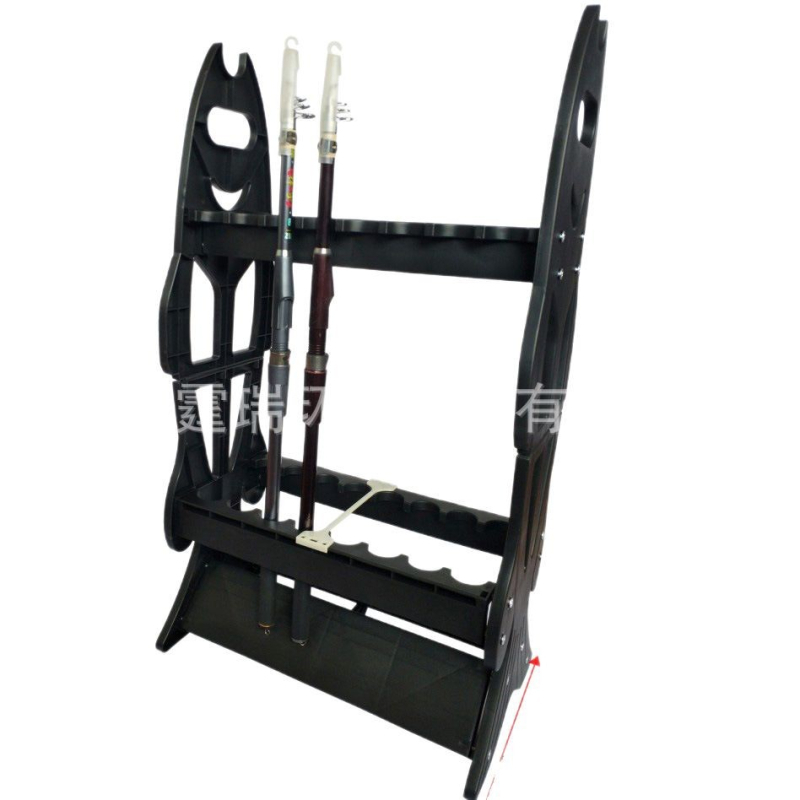 Stalak za štapove za ribolov u obliku ribe, plastična konstrukcija, KESAIKE, za izlaganje i pohranjivanje štapova