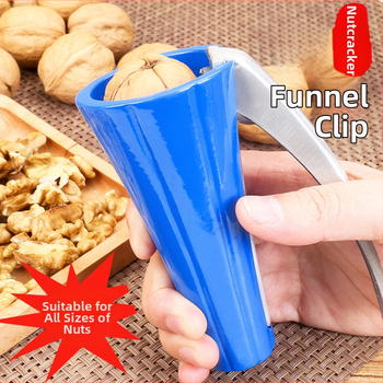 Višenamjenski otvarač orašastih plodova s klipom u obliku lijevka – aluminijska legura, prilagodba proizvodnje, tiskano logo, moderni minimalistički dizajn