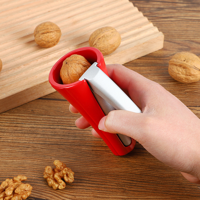 Višenamjenski otvarač orašastih plodova s klipom u obliku lijevka – aluminijska legura, prilagodba proizvodnje, tiskano logo, moderni minimalistički dizajn