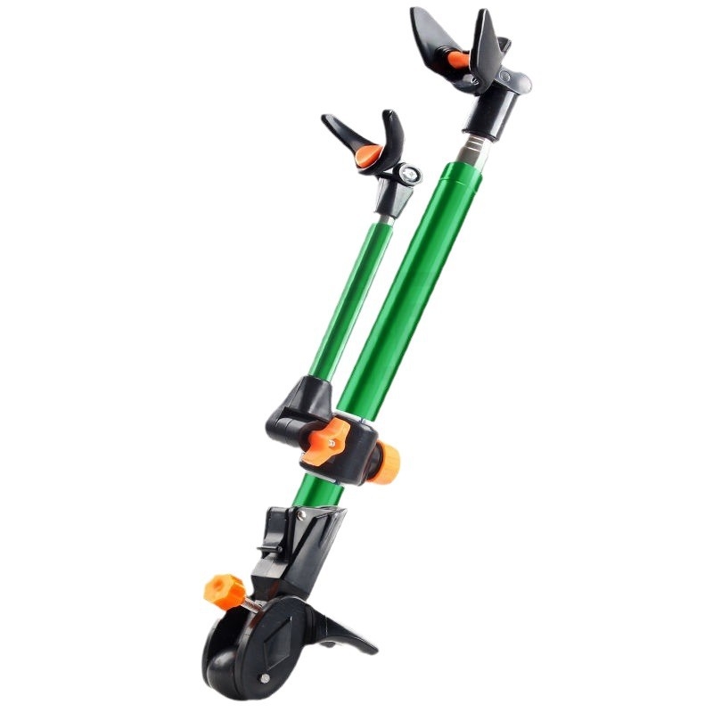 Držač za štapove za ribolov s višestrukom rotacijom, sklopiv, od nehrđajućeg čelika, tip baterija, dvostruka namjena