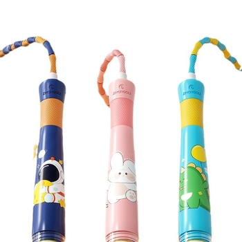 Preskakanje užeta za djecu s bambusnim segmentima, podesivo, ABS+TPE+pamučno uže, model K9 astronaut