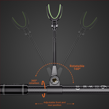 Aison karbonski držač za štapove, višedirekcijska rotacija, sklopiv, tip baterije