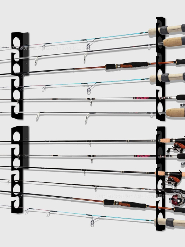 Kovani stalak za štapove za zidni ili stropni nosač, metalni, sklopivi, za 6 ili 12 štapova