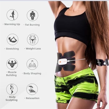 Amber joy EMS pulsni trener abdomena s upravljanjem putem aplikacije, punjiv, flaster za trbušne mišiće