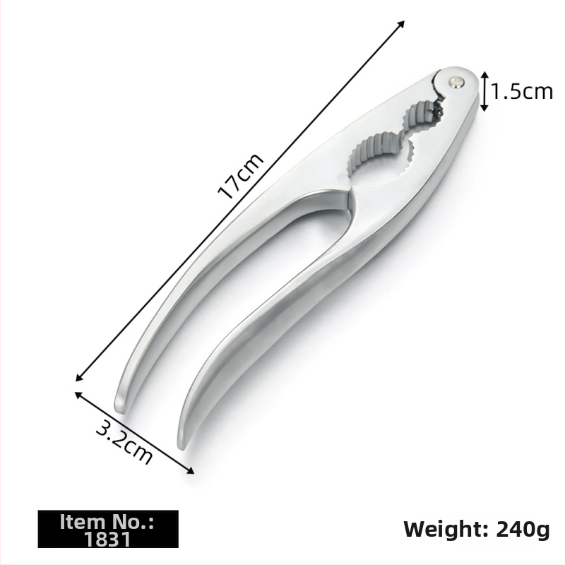 Višenamjenski alat za ljuštenje oraha i otvaranje orašastih plodova, cinkova legura, mogućnost tiska logotipa, moderan minimalistički dizajn