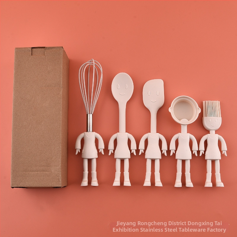 TAIZHAN Silikónový set na pečenie – Silikónová špachtľa, metlička, štetček na olej a separátor bielkovín – Moderný jednoduchý dizajn