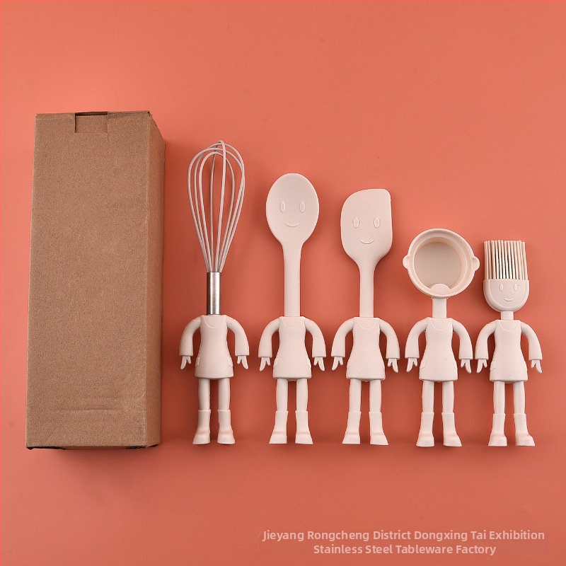 TAIZHAN Silikónový set na pečenie – Silikónová špachtľa, metlička, štetček na olej a separátor bielkovín – Moderný jednoduchý dizajn