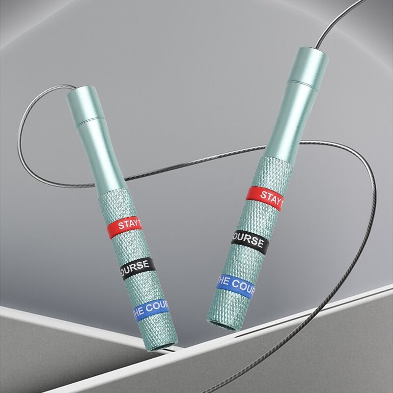 Brzo švihadlo za skakanje s PVC i čeličnim žicom, ručke od aluminijskog legura, model 5650