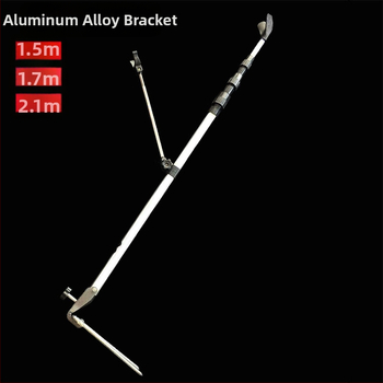 Aluminijski trokutasti držač za štapove, visine 2,1 m, s kolcem za ugradnju u tlo