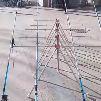 Novi teleskopni tronožni stalak od nehrđajućeg čelika za morski ribolov, s nosačem alarma