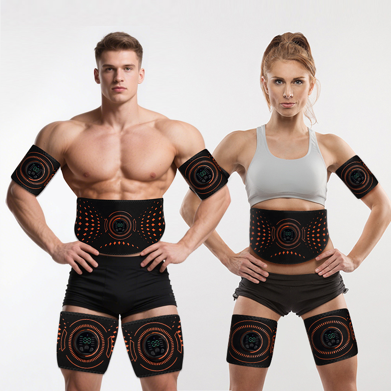 EMS trbušni pojas, sklopivi, Model ZLY-02, Težina 0.46 kg, Uključuje pojas, remen za ruku i glavnu jedinicu