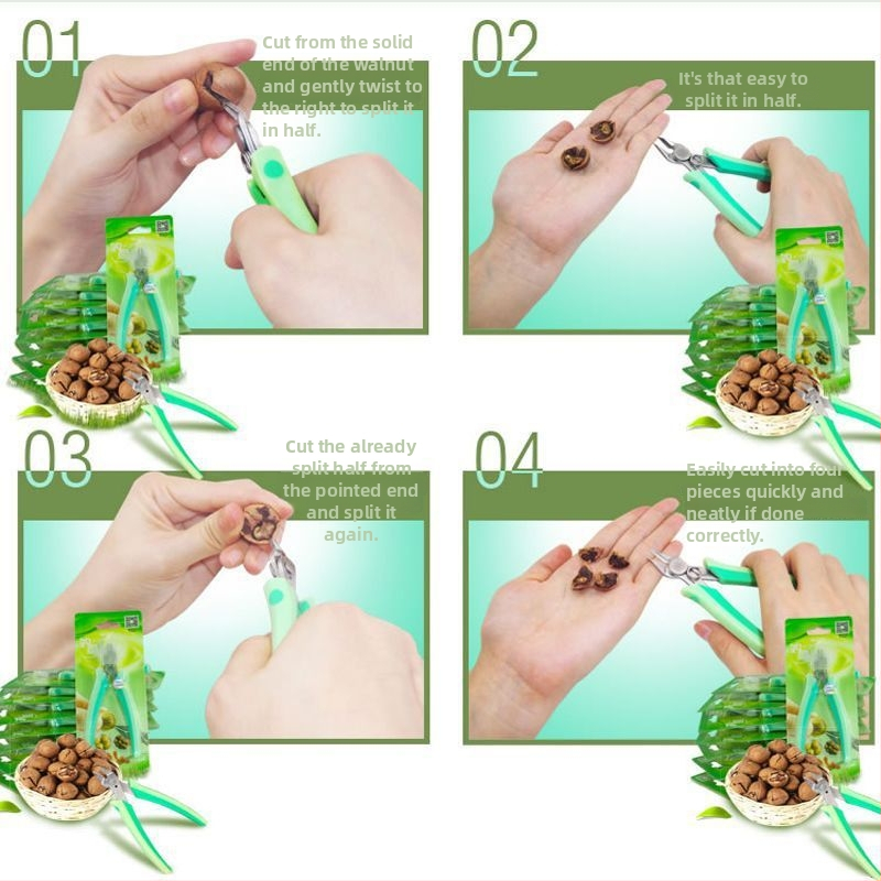 Nerezový oceľový klip na orechy s odstraňovaním šupky (Značka: Other; Materiál: Nerezová oceľ; Import: Nie; Uvedenie na trh: Leto 2021)