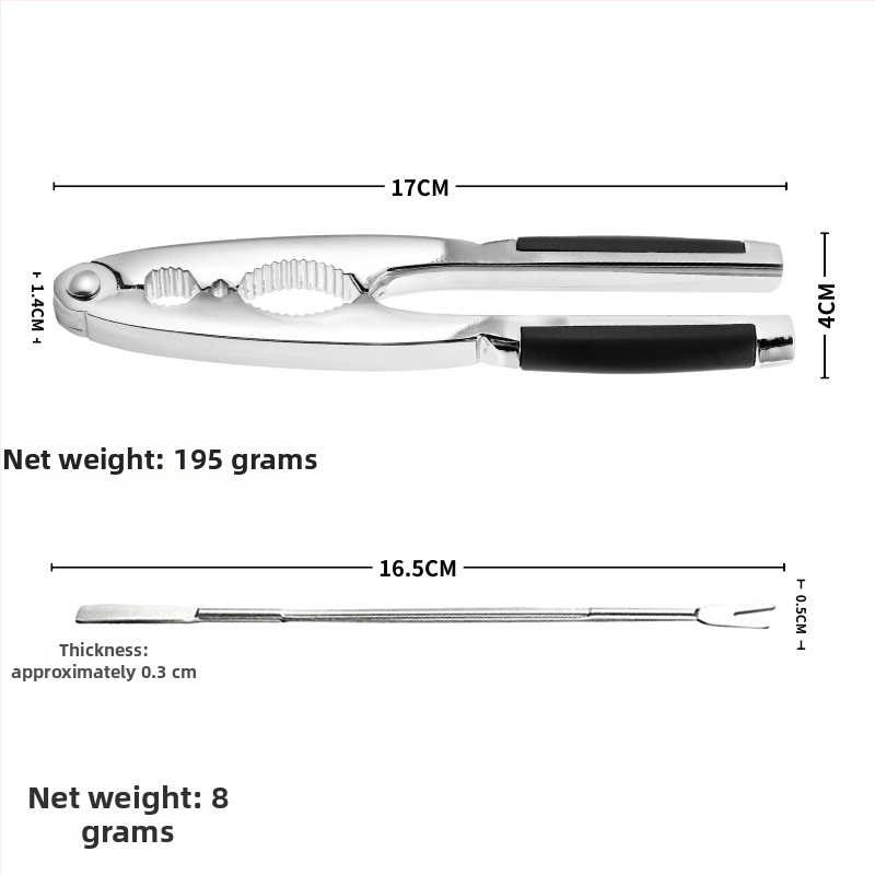 Viacúčelový klips na orechy — moderný minimalistický dizajn (Materiál: zliatina zinku; Spracovanie na mieru: Áno; Tlačené logo: Áno; Značka: Jia Le Meng)