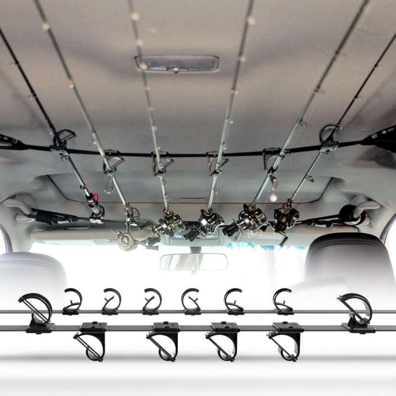 Držač za štapove za auto s 6 pretinaca, chuck tip hvatanja, stražnje vješanje
