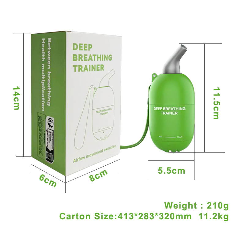 Antrenor de respirație S2 – Antrenor plat de susținere, 210 g, nepliabil, potrivit pentru birou, exterior și acasă