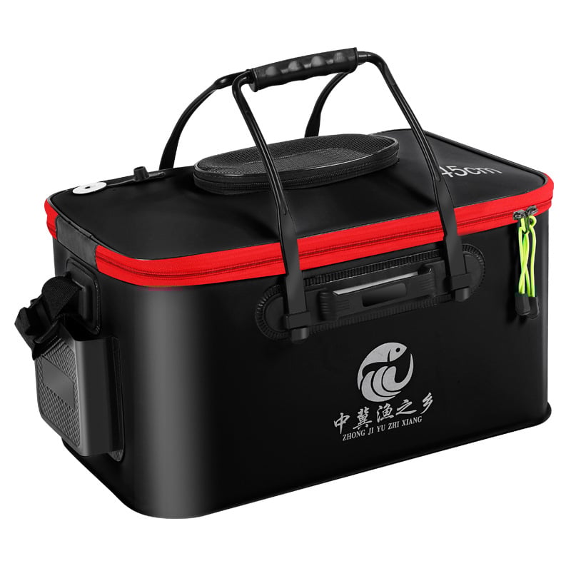 Găleată de pescuit din EVA, pliabilă, cu design întărit, multifuncțională pentru pești vii, capacitate 45-80