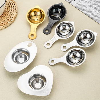 Rozsdamentes acél tojásfehérje szeparáló – kézi konyhai eszköz logónyomtatási és testreszabható márkázási lehetőséggel