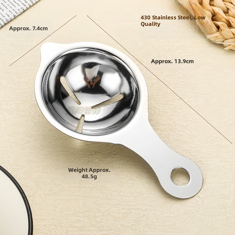 Oddeľovač bielkov zo zliatiny nerezovej ocele – ručný kuchynský nástroj s potlačou loga a možnosťou prispôsobenia privátnych značiek