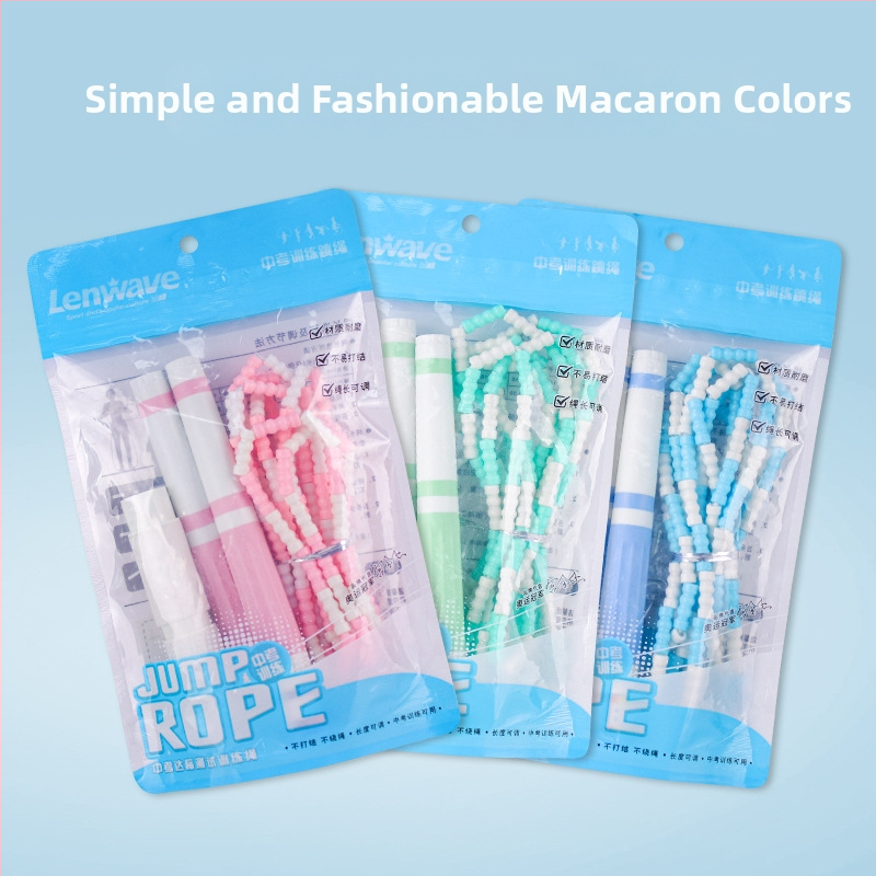 Lanwei beaded skipping rope s produženom ručkom protiv klizanja, ABS/TPE materijal, duljina 2,8 m, nije za djecu