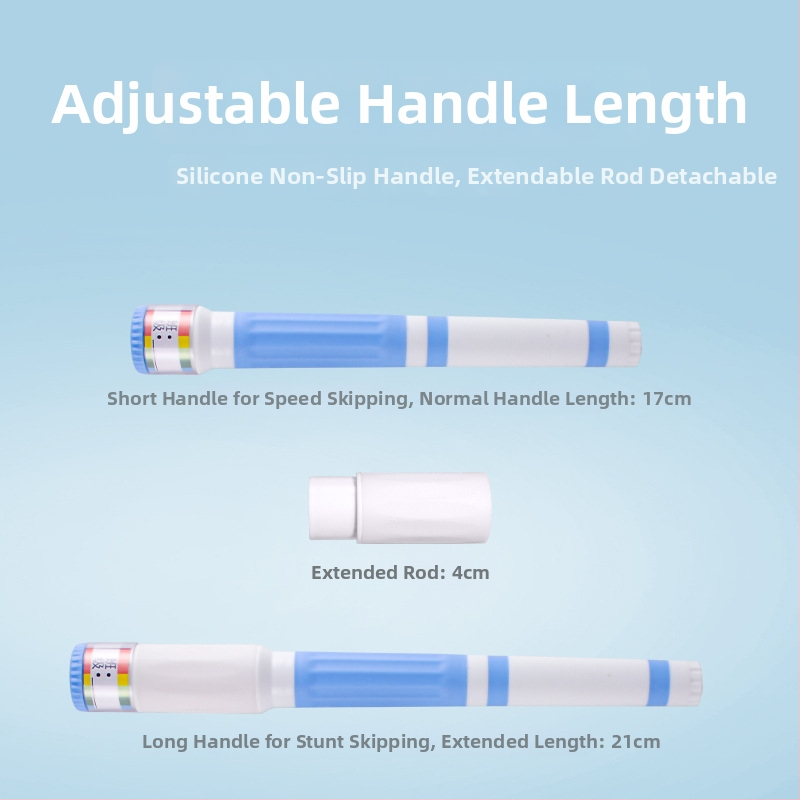 Lanwei beaded skipping rope s produženom ručkom protiv klizanja, ABS/TPE materijal, duljina 2,8 m, nije za djecu