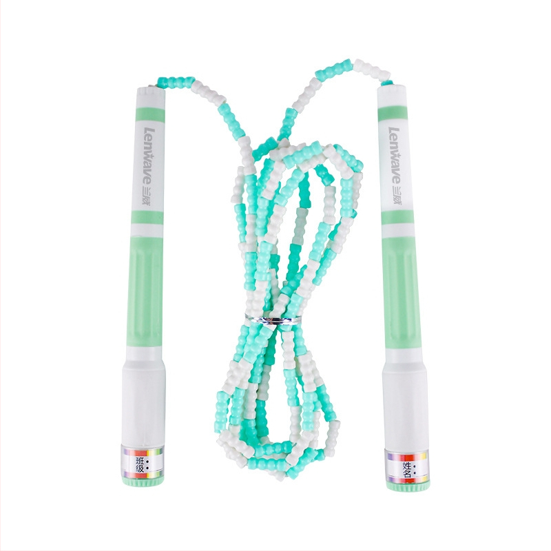 Lanwei beaded skipping rope s produženom ručkom protiv klizanja, ABS/TPE materijal, duljina 2,8 m, nije za djecu