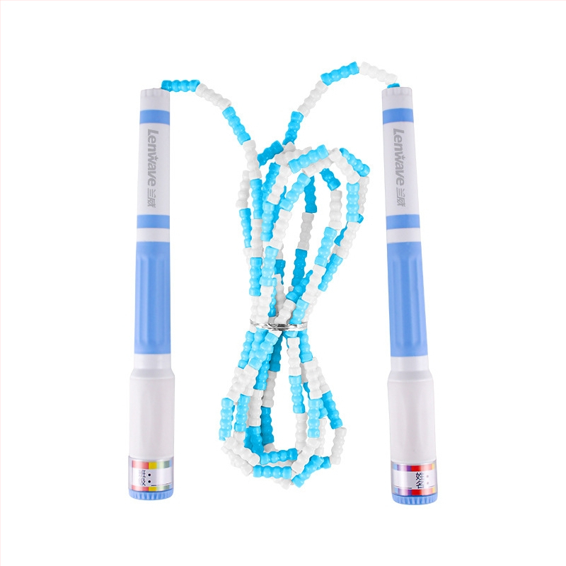 Lanwei beaded skipping rope s produženom ručkom protiv klizanja, ABS/TPE materijal, duljina 2,8 m, nije za djecu