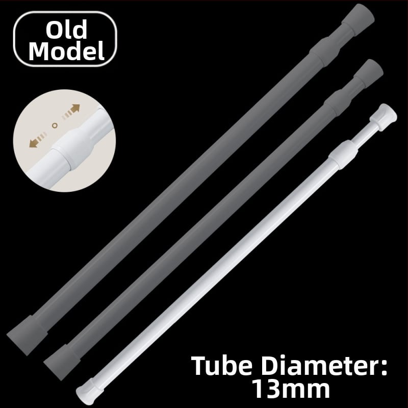 Teleskopická tyč na sušenie oblečenia a závesov pri dverách; bez vŕtania; nastaviteľná, kovová; na oporu skrine a kúpeľne; moderný minimalistický štýl