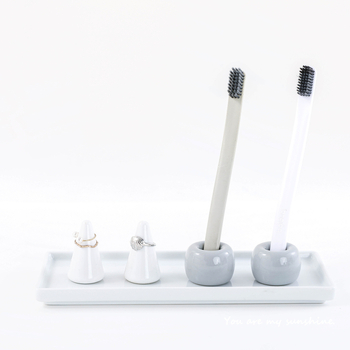 Kerámiából készült fogkefetartó – egyéni logónyomtatás, egyedi készítés, márka Cili, 1 rekesz