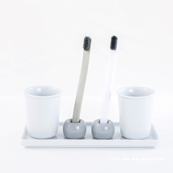 Kerámiából készült fogkefetartó – egyéni logónyomtatás, egyedi készítés, márka Cili, 1 rekesz