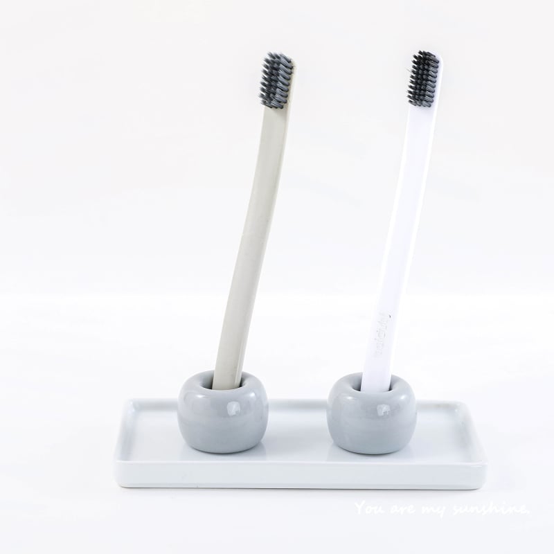 Kerámiából készült fogkefetartó – egyéni logónyomtatás, egyedi készítés, márka Cili, 1 rekesz