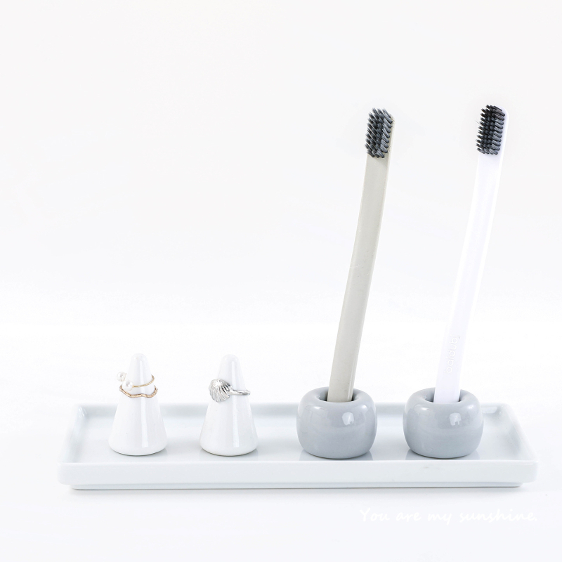 Kerámiából készült fogkefetartó – egyéni logónyomtatás, egyedi készítés, márka Cili, 1 rekesz