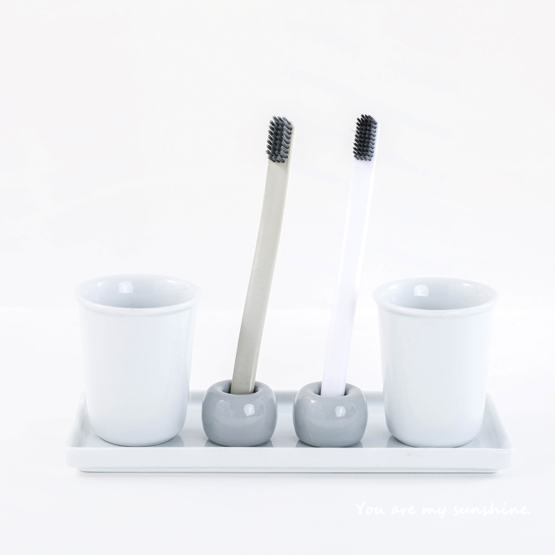 Kerámiából készült fogkefetartó – egyéni logónyomtatás, egyedi készítés, márka Cili, 1 rekesz