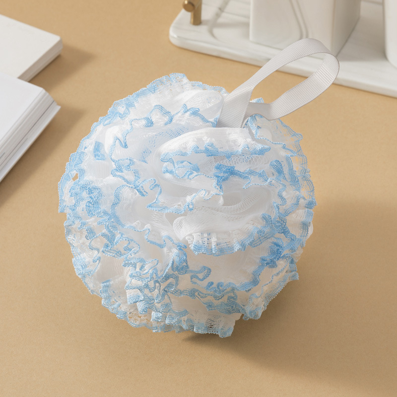 Csipkés fürdőgolyó, PE anyag, Zhejiang eredetű, dobozban 200 darab, testreszabás elérhető