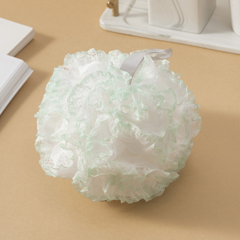 Csipkés fürdőgolyó, PE anyag, Zhejiang eredetű, dobozban 200 darab, testreszabás elérhető