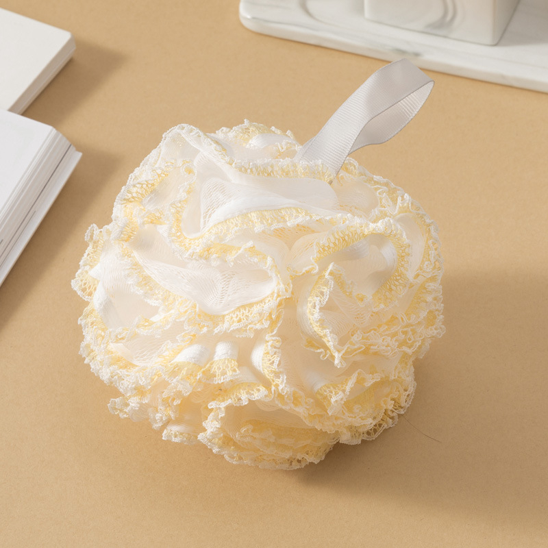 Csipkés fürdőgolyó, PE anyag, Zhejiang eredetű, dobozban 200 darab, testreszabás elérhető