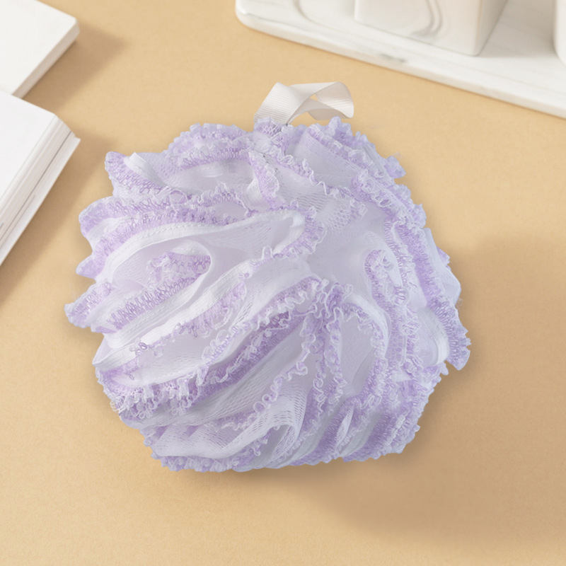 Csipkés fürdőgolyó, PE anyag, Zhejiang eredetű, dobozban 200 darab, testreszabás elérhető