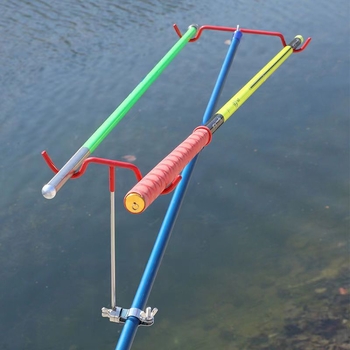 Fém hátsó akasztó horgászbot-tartó – dupla rúd tartó, dupla fejű dizájn