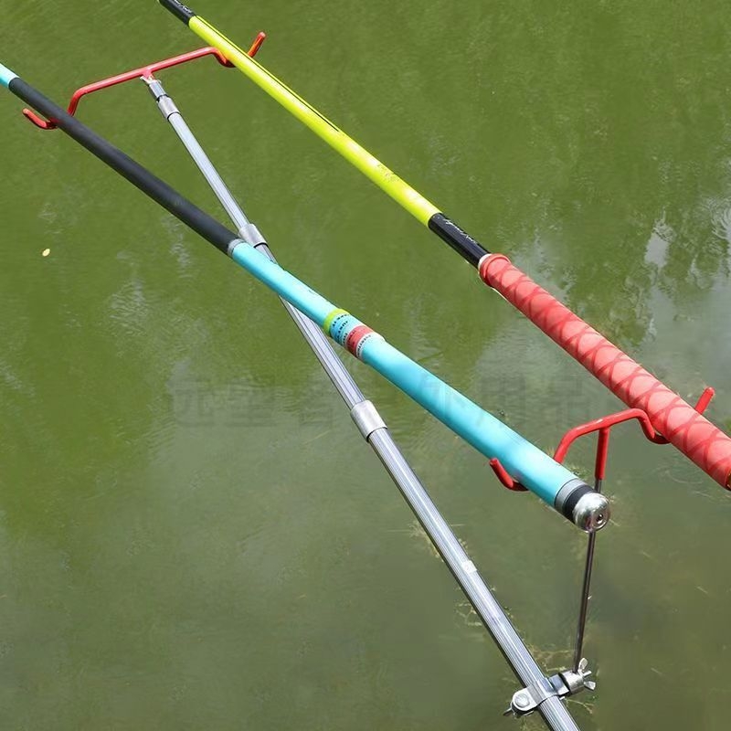 Fém hátsó akasztó horgászbot-tartó – dupla rúd tartó, dupla fejű dizájn