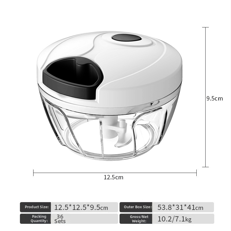 Kézi fokhagymanyomó, többfunkciós konyhai eszköz, márka Happy Mommy, anyag PS/ABS/PP és rozsdamentes acél