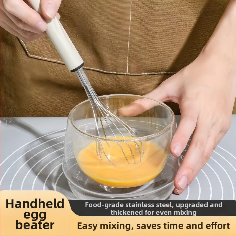 Vajíčkový šľahač – trojčlenný set s filtračnou sieťkou a oddeľovačom bielkovín, ručný neelektrický kuchynský nástroj na pečenie, moderný minimalistický dizajn