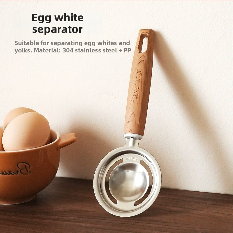 Sada oddeľovačov bielka a žĺtka z 304 nerezovej ocele, merací pohár, filter sieťka a cedník (ručné)