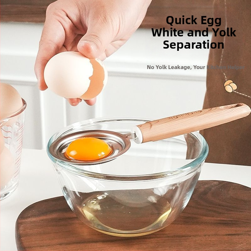 Sada oddeľovačov bielka a žĺtka z 304 nerezovej ocele, merací pohár, filter sieťka a cedník (ručné)