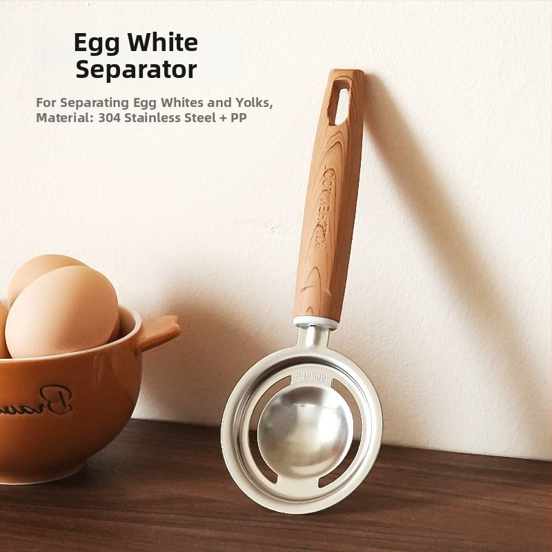 Sada oddeľovačov bielka a žĺtka z 304 nerezovej ocele, merací pohár, filter sieťka a cedník (ručné)