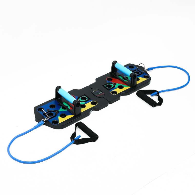 Push-up rack - sklopiva višefunkcionalna ploča za vježbanje s napetim užetom i torbom za pohranu - Model 001