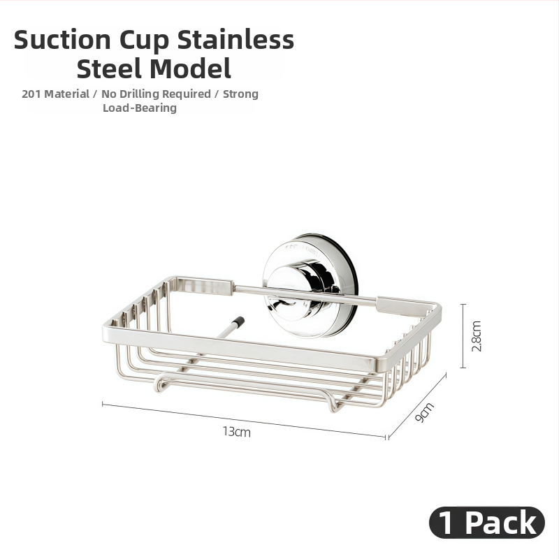 DEHUB držač sapuna za kupaonicu od nehrđajućeg čelika, prilagodljiv, paket od 10