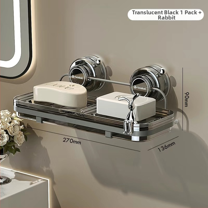 Nástenný box na mydlo s prisávkou, prvotriedna kvalita, kov a plast; 24 ks v balení; Značka: Iné