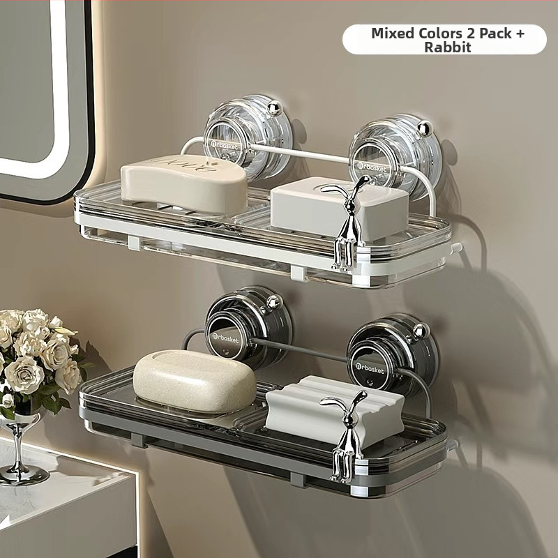 Nástenný box na mydlo s prisávkou, prvotriedna kvalita, kov a plast; 24 ks v balení; Značka: Iné