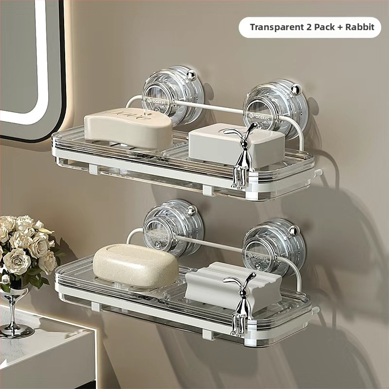 Nástenný box na mydlo s prisávkou, prvotriedna kvalita, kov a plast; 24 ks v balení; Značka: Iné