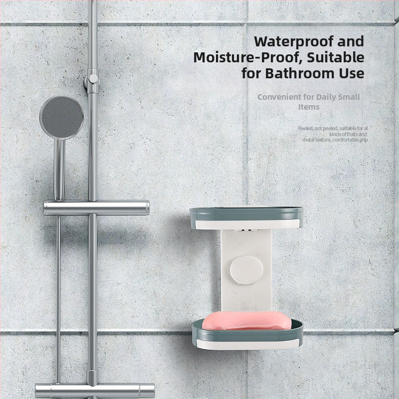 Cutie de săpun montată pe perete cu ventuză — material PP, brand Mo Yaxin, neimportat, fără personalizare